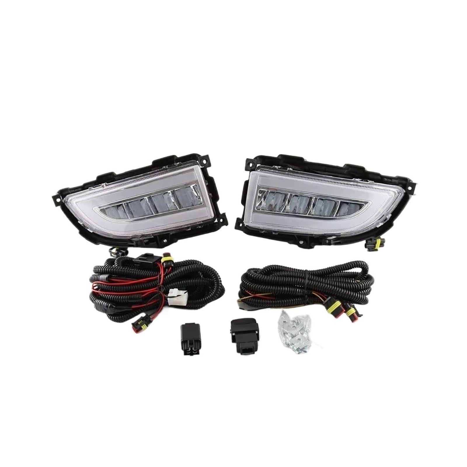 Genérico Para Mitsubishi Para Lancer 2004 2005 2006 Luces Diurnas LED DRL Faros Antiniebla Intermitentes Faros Antiniebla