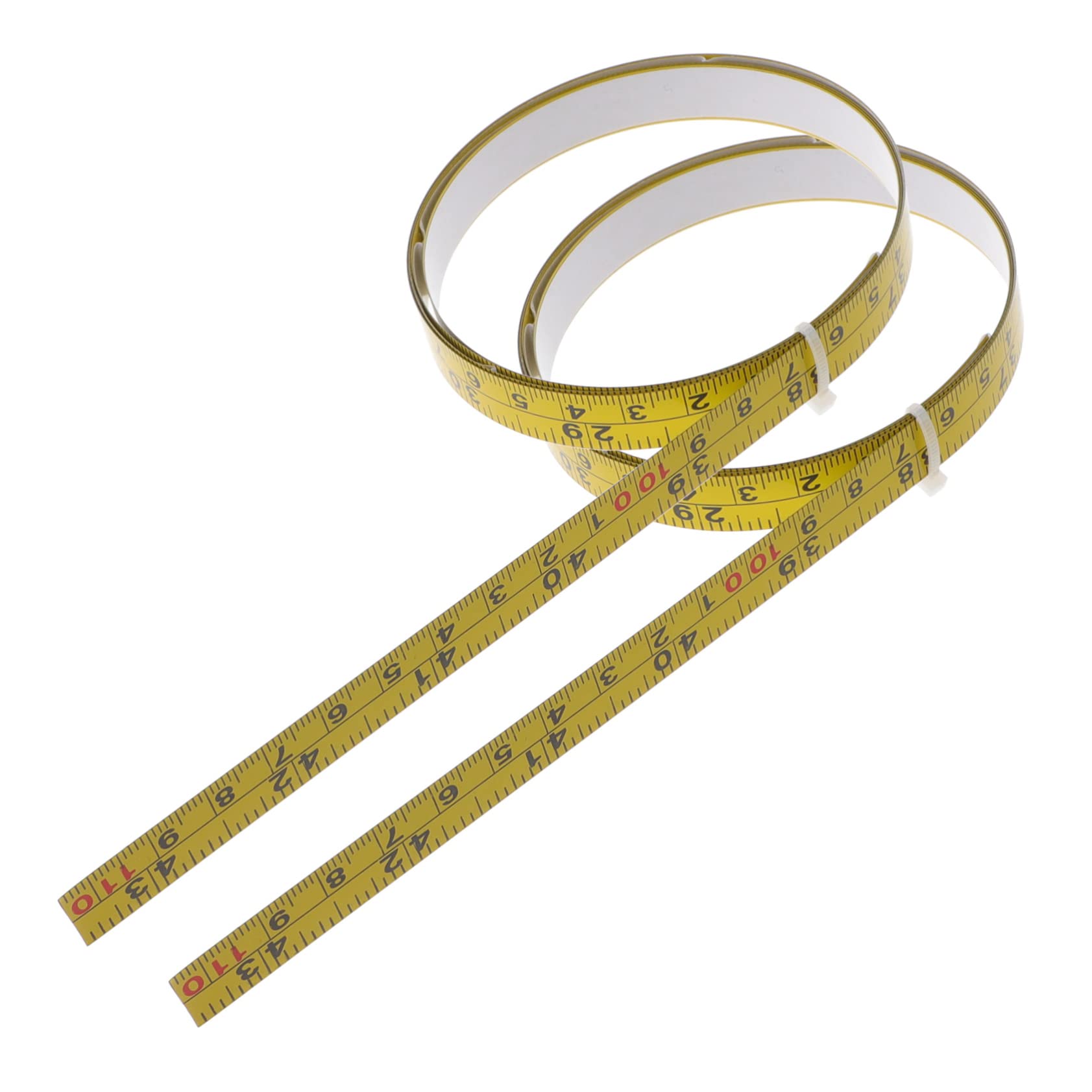 Lurrose 4 Ensembles Ruban À Mesurer Auto Adhésif Règle Collante Pour Établis Et Bricolage Ruban De Mesure Acier Durable 2 Pièces * 4