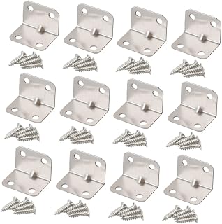 Angoily Corner Shelves Shelf Brackets 30pcs Corner Brace Small Corner Bracket Stainless Steel Joint Fastener Corner Brace Corner Shelf