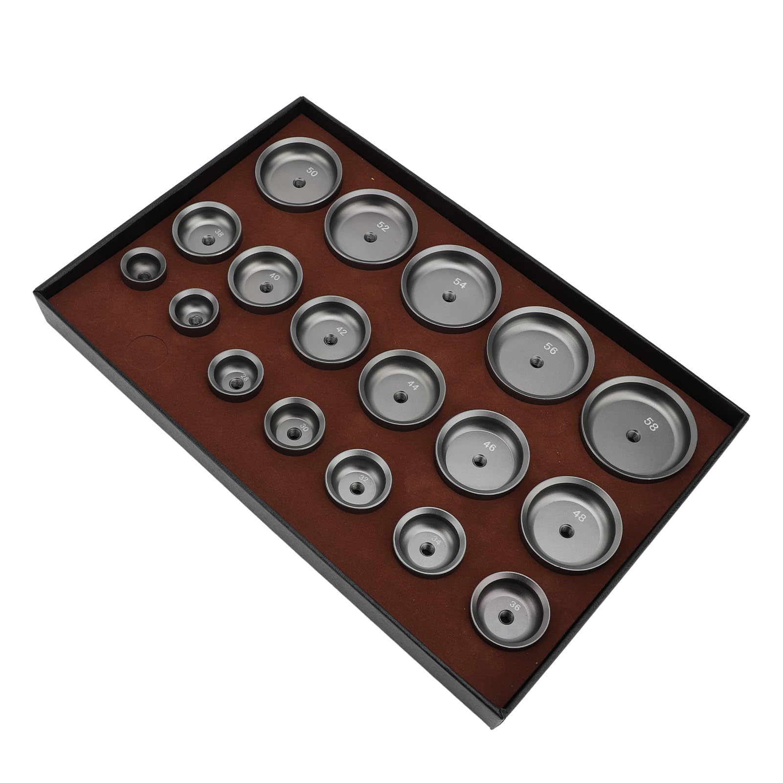 Generic 18 szt. Zestaw Pras do Zegarków Solidne Metalowe Narzędzia dla Zegarmistrzów i Hobbystów 24 Mm do 58 Mm