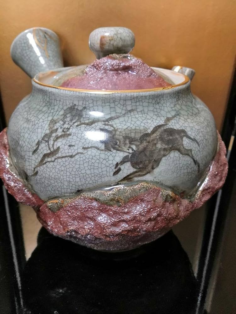 相馬焼　大堀相馬焼　特大　急須　置物　骨董品 大堀相馬焼 特大急須 置物 大堀相馬焼骨董品特大急須置物