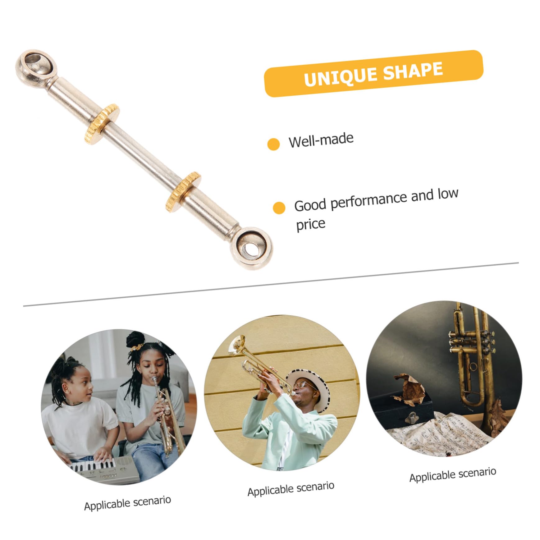 TOYANDONA 4kawałki Narzędzi Do Naprawy Instrumentów Muzycznych Metalowy Narzędzi Do Naprawy Trąbki Rogu Altowego i Francuskiego z Ergonomiczną Rączką i Antypoślizgową Powierzchnią