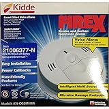 Kidde 21006377-N KN-COSM-IBA Smoke and CO Combination Alarm with 2 AA Alkaline Battery Backup 120 Volt AC
