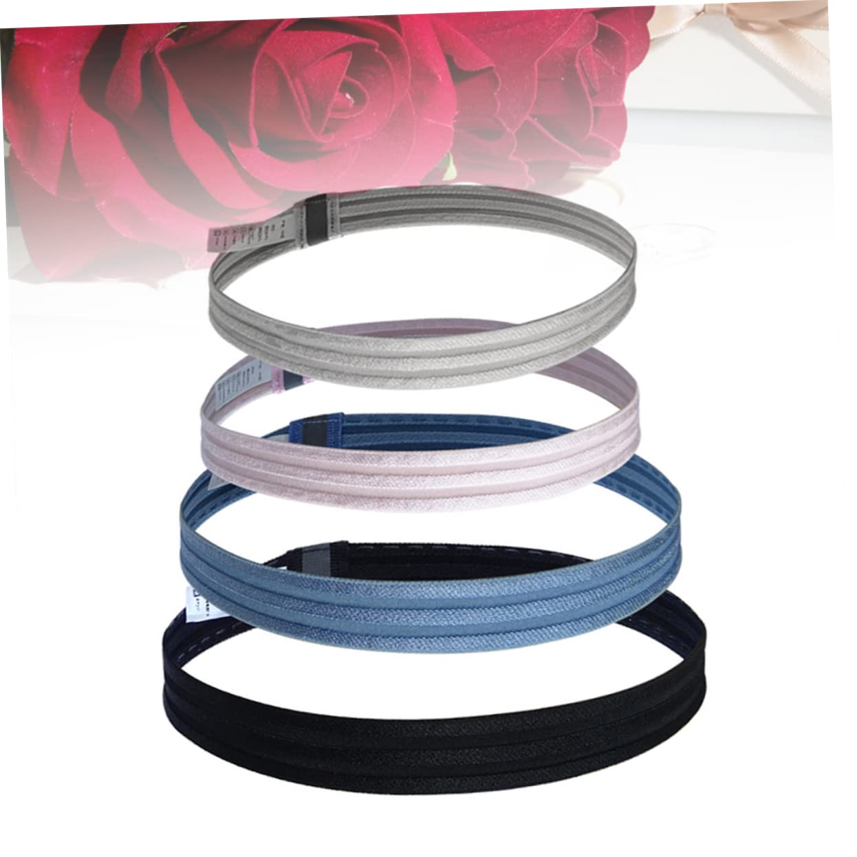 INOOMP 2 Set - Fascia Per Riflettente Sportiva Per Allenamento Non Fascia Per Yoga E Corsa Per Uomo E Donna in Poliestere Per Il Massimo Comfort 3 Pezzi*2