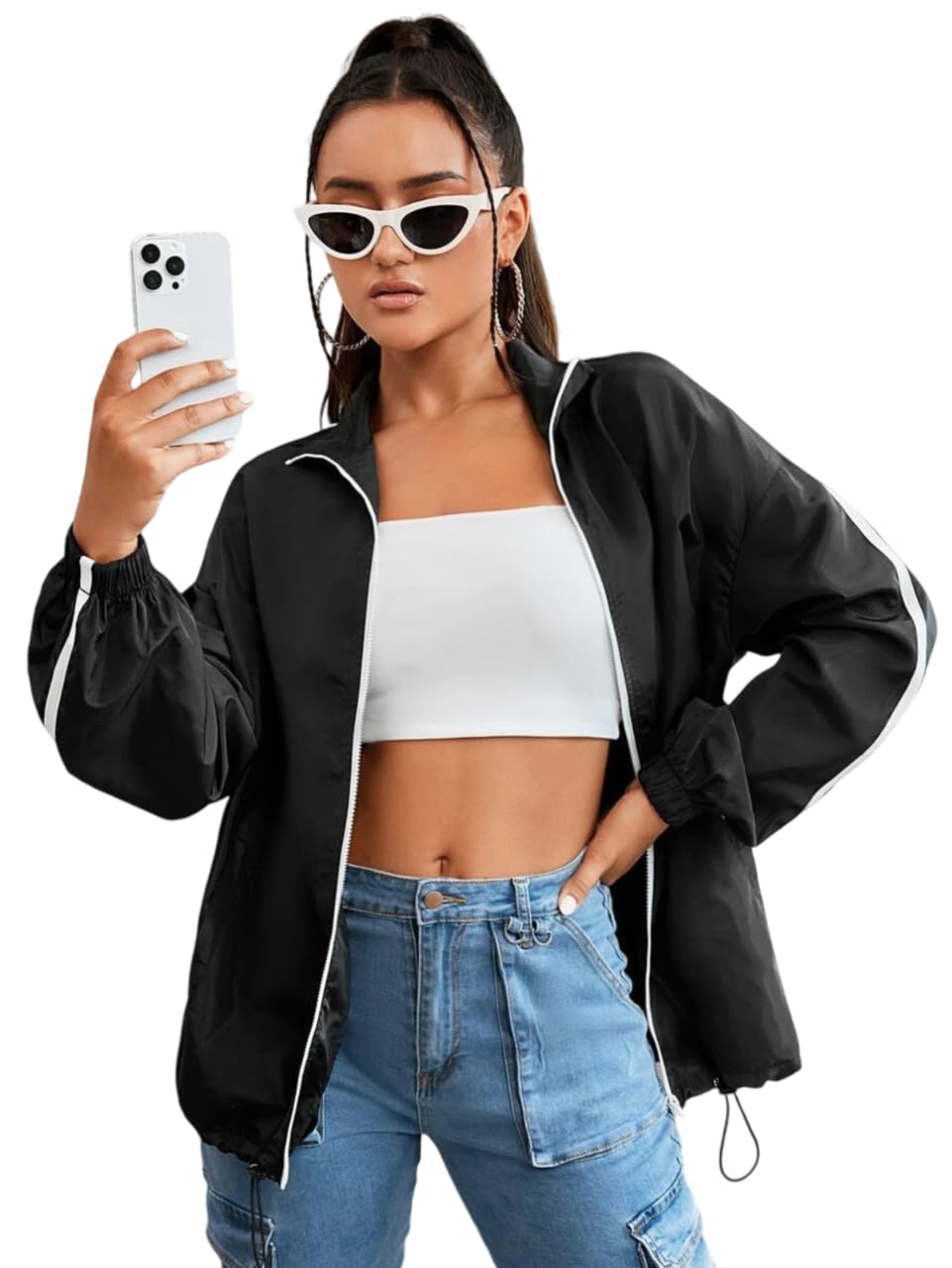 Modern Zip Zipper Jacket,Bomber Jacket,Women Casual Jacket,Jacket12,Zipper Jacket For Women.-picture-29