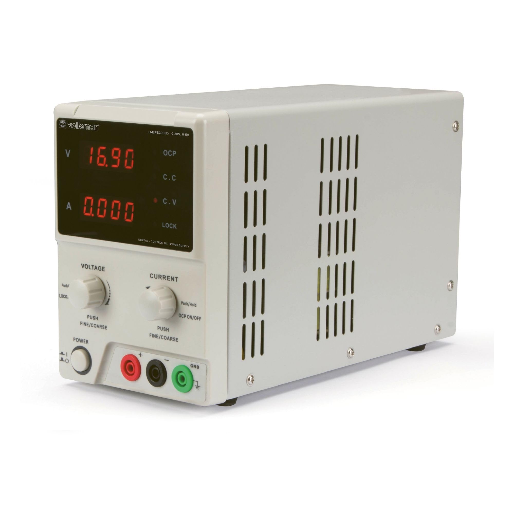 Velleman Multicolored Labps3005n Dc Lab Power Supply 0-30 Vdc/0-5 A Max With Dual Led Display, 240 V, Multi-Colour