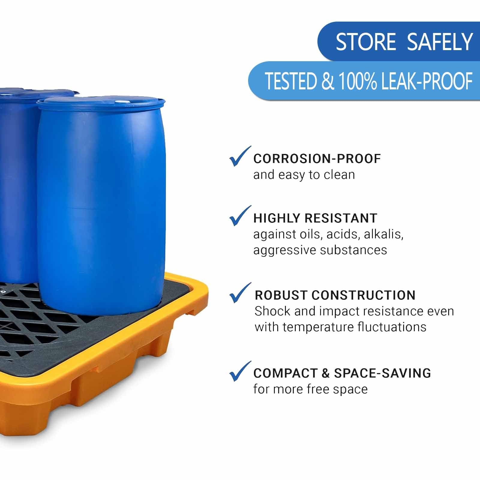 Contenitore di caduta della tasca del carrello elevatore del pallet di stoccaggio del garage industriale Capacità di carico 0.9kg Design anti-fuoriuscita Soluzione di nizzazione per impieghi gravosi