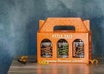 Otter Vale Marmalade Gift Pack, Three Great marmalades Each with a Generous Splash of Bo oze, Hand-Made in Devon, Gluten-Free, 3 x Glass Jars Total 945 g