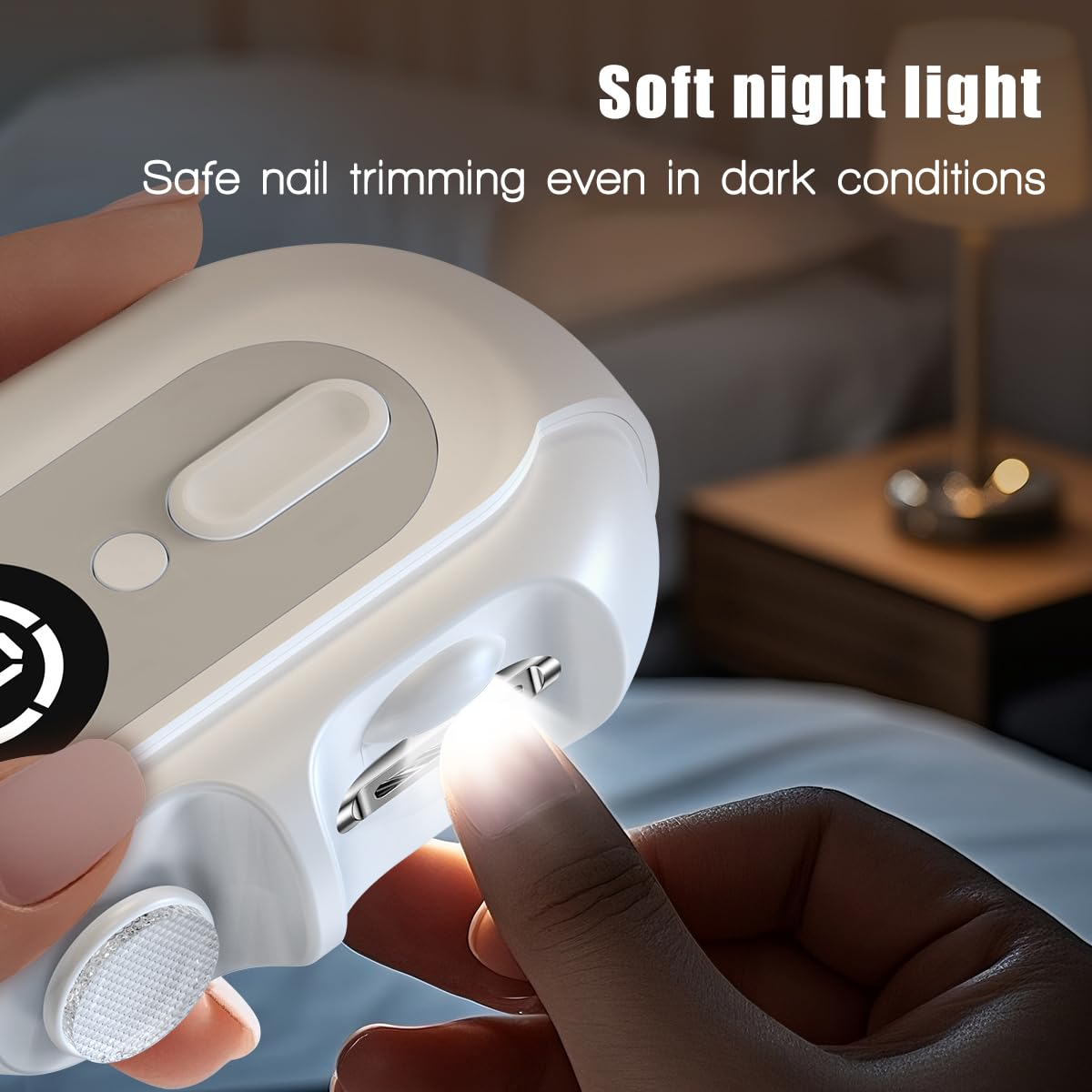 Elektrischer Nagelknipser für Senioren und Babys – 4-in-1, 2 Geschwindigkeiten, magnetische Abdeckung, Nagelreste, wiederaufladbar, sicherer elektrischer Fingernagelschneider für Kinder, Erwachsene