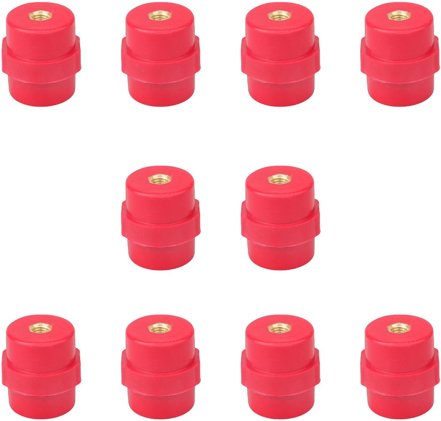 10Pcs High Strength Busbar Insulator Supporter Insulation Column 8mm Electrical Insulators Conical Busbar Block Insulation Column