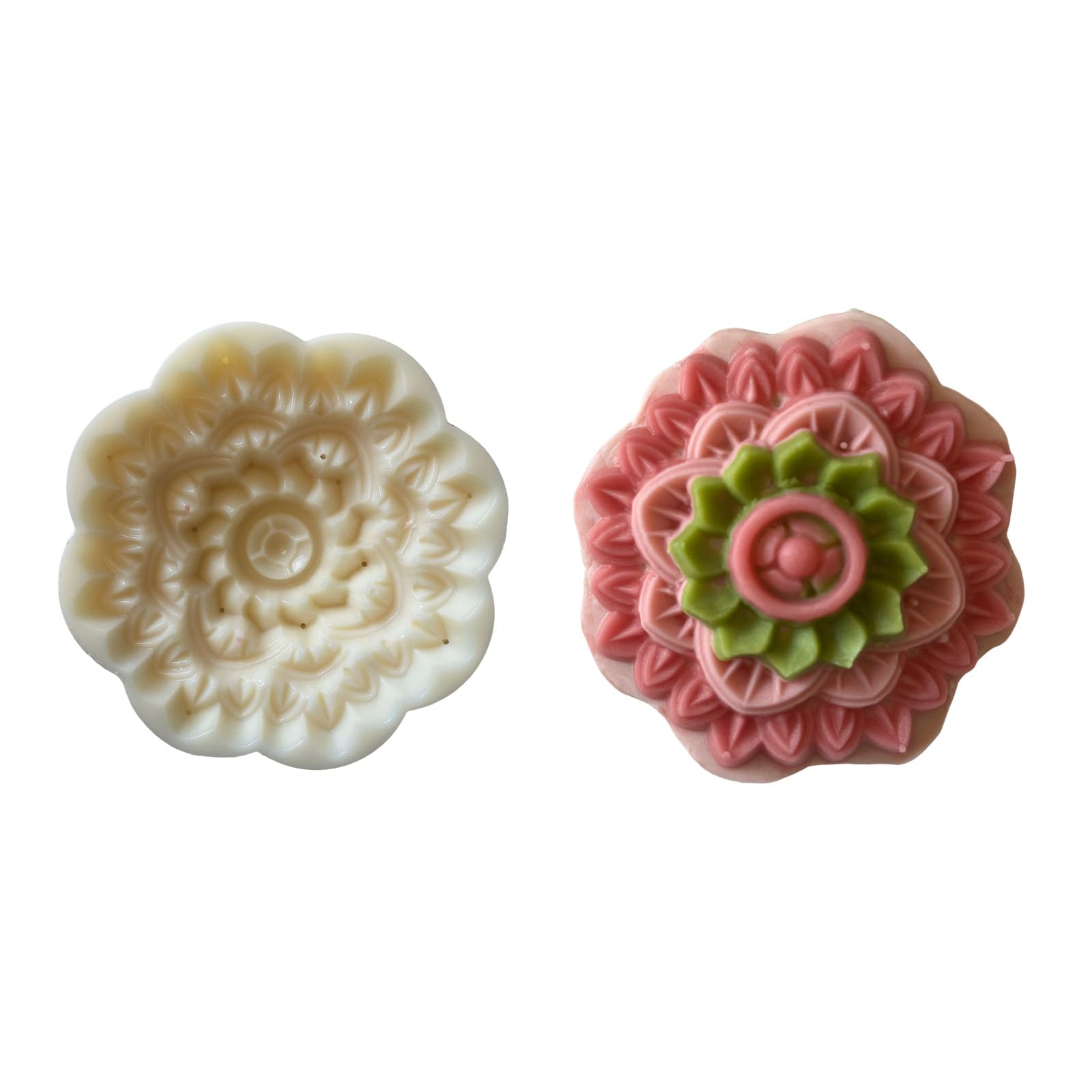 Xinsheinelry MidAutumn Festival Dessert Maker Baking Tool 3D Flower Shape Dessert Molds Hand Press Mold Plungers Pastries Tool Flower Shape Molds for Baking Hand Press Easy to Cleans