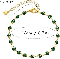 Vista 49 de Delicadas pulseras de oro para mujer, chapado en oro 18, ajustable, mal de ojo, mariposa, cuentas, perla, corazón, turquesa, hecha a mano para mujer