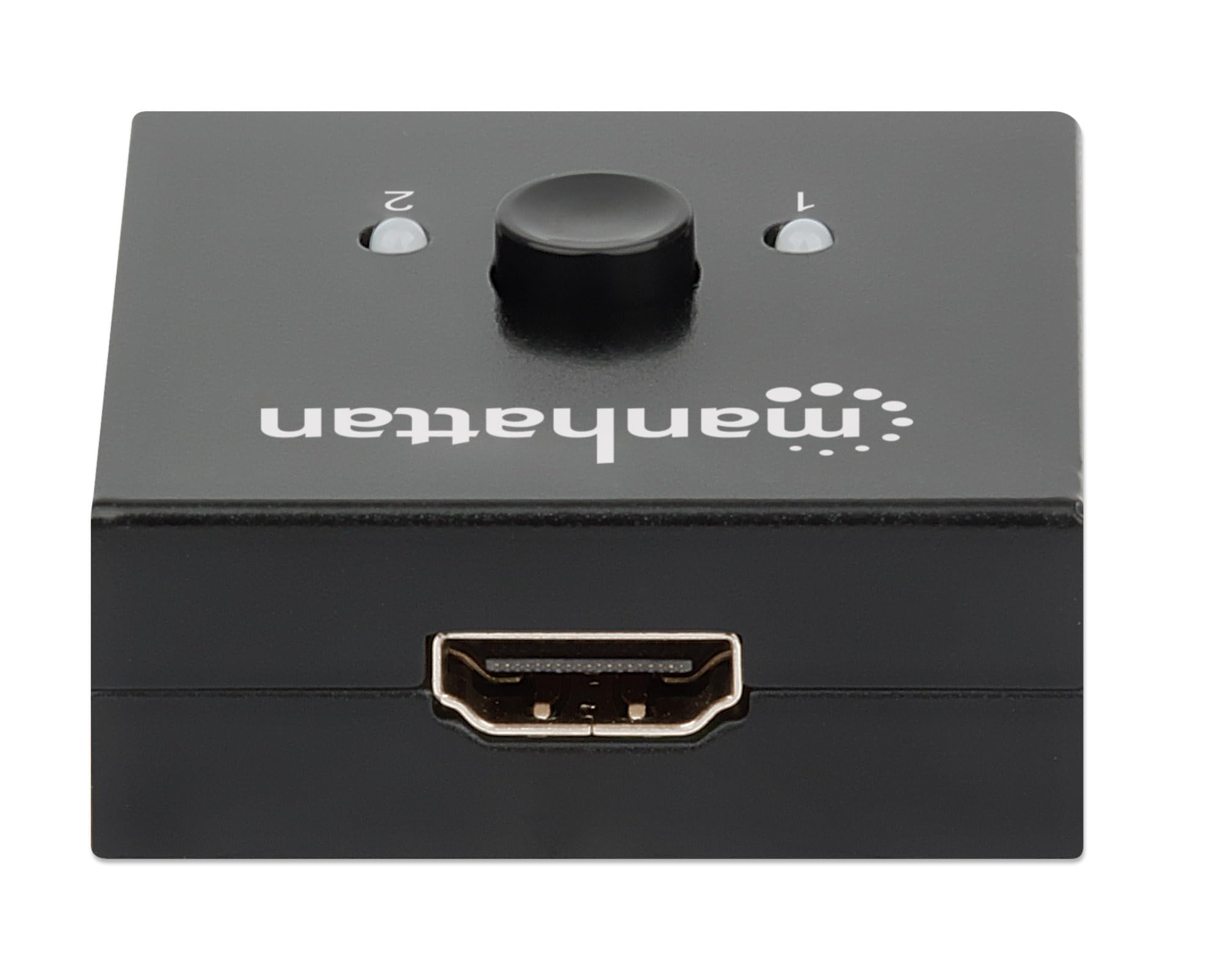 Manhattan 207850 4K bi-direktionaler 2-Port HDMI-Splitter/Switch "4K 30Hz", manuelle Auswahl, passiv Schwarz
