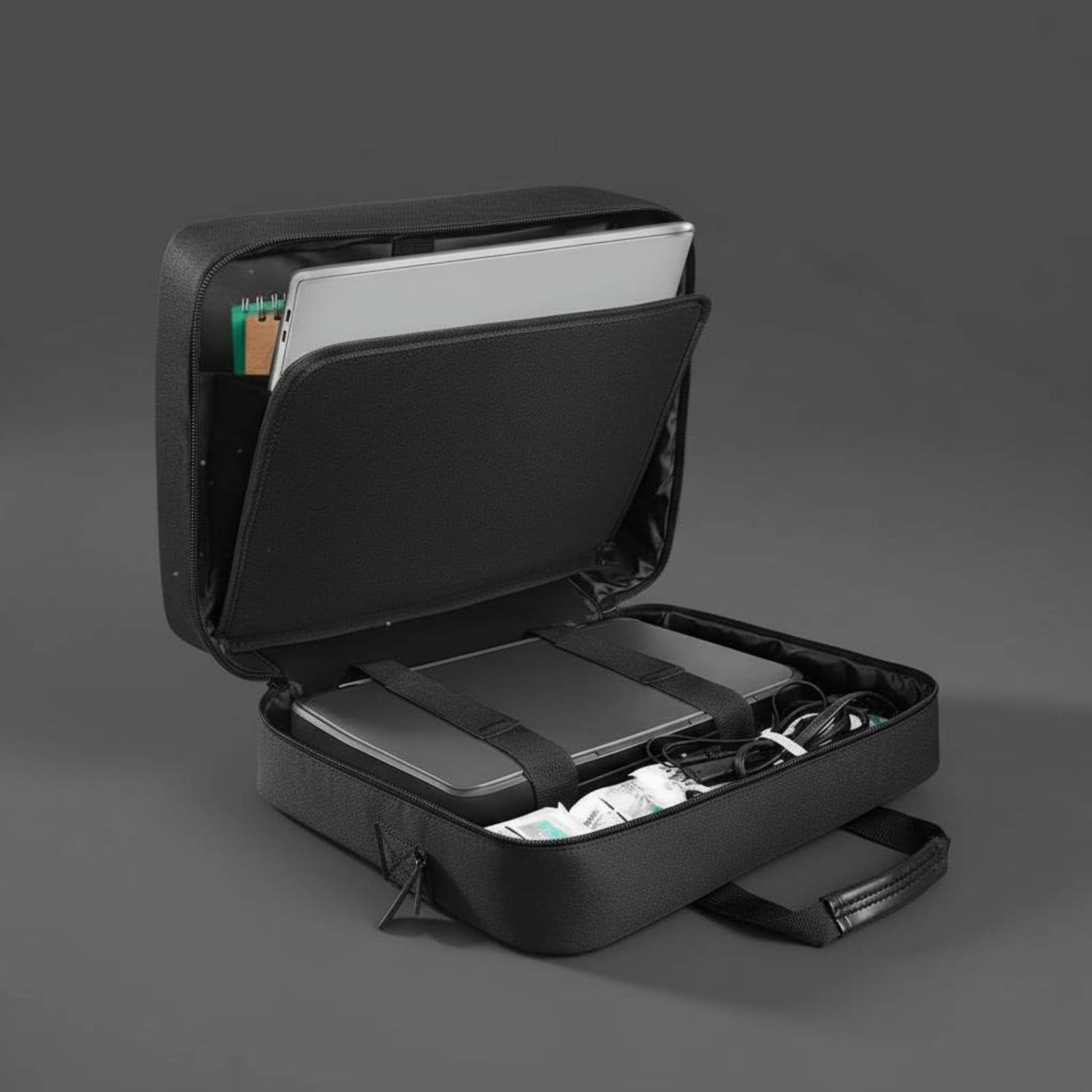 Borsa Porta Stampante Custodia Trasporto Laptop Accessori Elettronici Documenti Compartimento Doppio in Tessuto Oxford Nylon Resistente Adatta per Insegnanti Pendolari Lavoro d'Ufficio