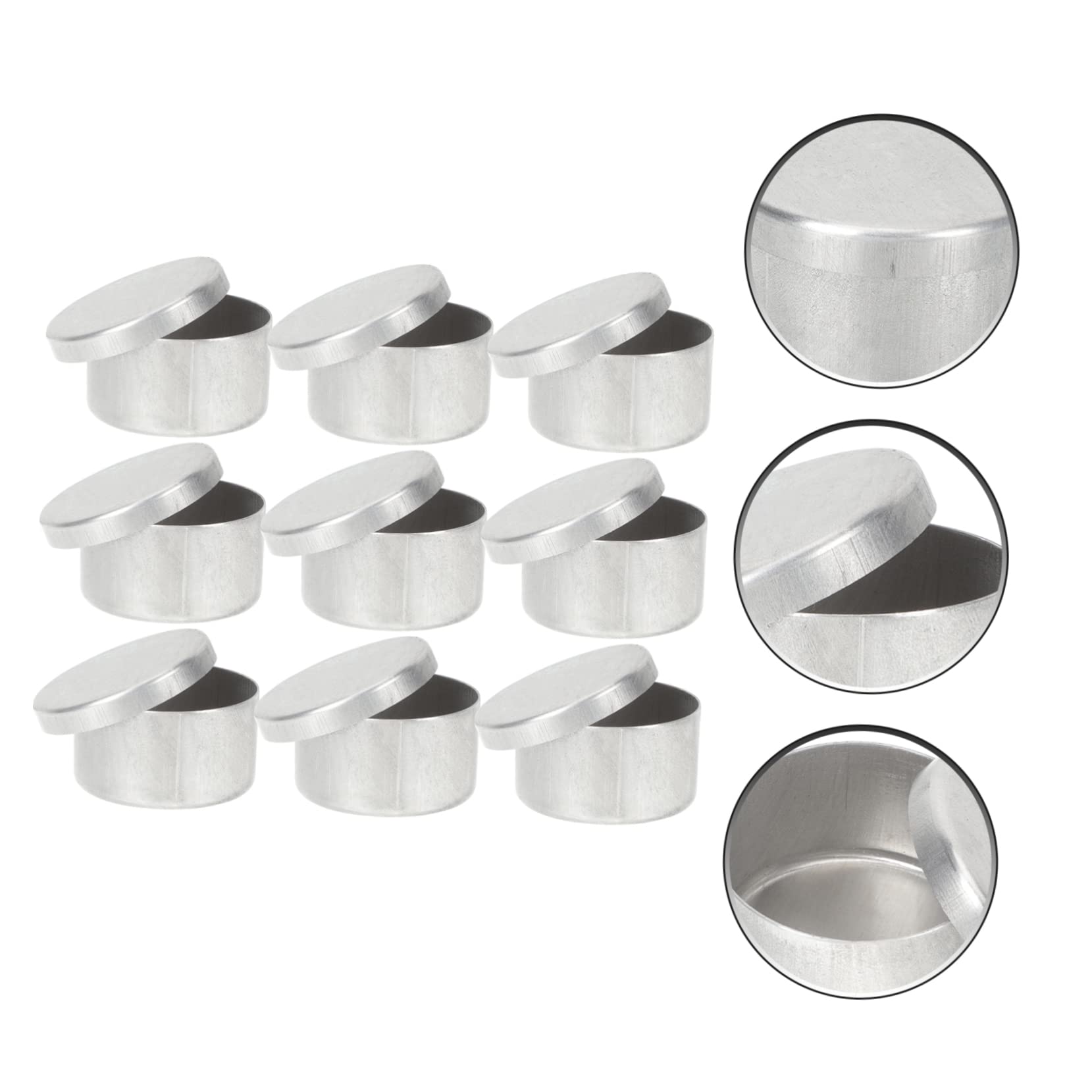 18 Stk Boden-probenahme Box Probengläser Mit Deckel 1 Unze Leere Metalldose Kleine Behälter Mit Deckel Metallbehälter Mit Deckel Mini-container Kerzenwachs Reisen Aluminium Füllung