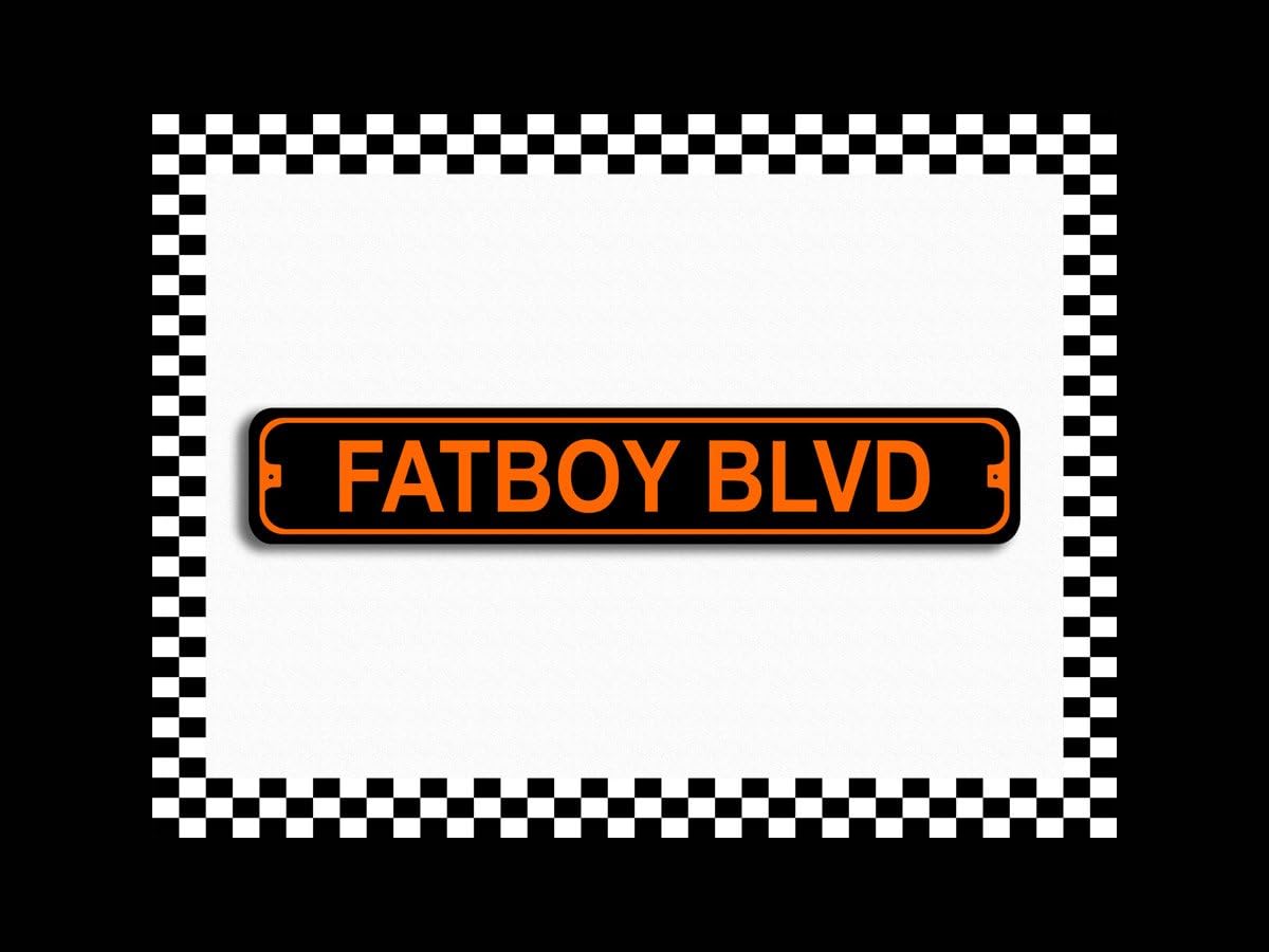 Fatboy BLVD Novelty Metal Harley Street Sign 3x18