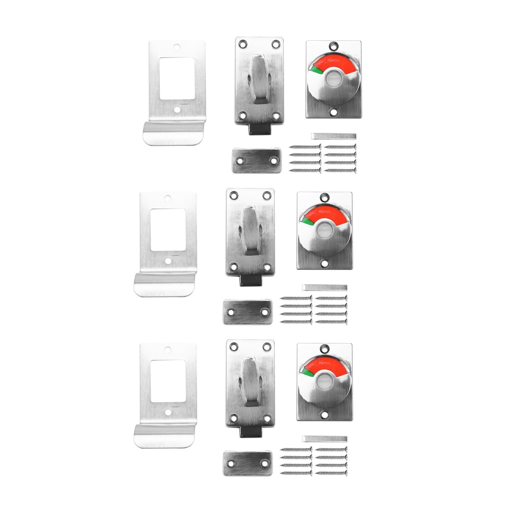 Bojhgo Silverredgreen Bathroom Toilet Wc Indicator Privacy Dead Bolt Door Lock Latch Vacant Engaged