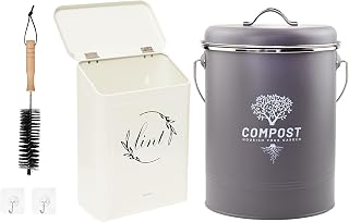 Magnetic Lint Bin for Laundry Room, Kitchen Countertop Compost Bin