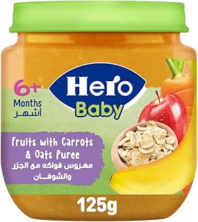 Hero Baby Mixed Fruits with Cereals Jar, 125 gm