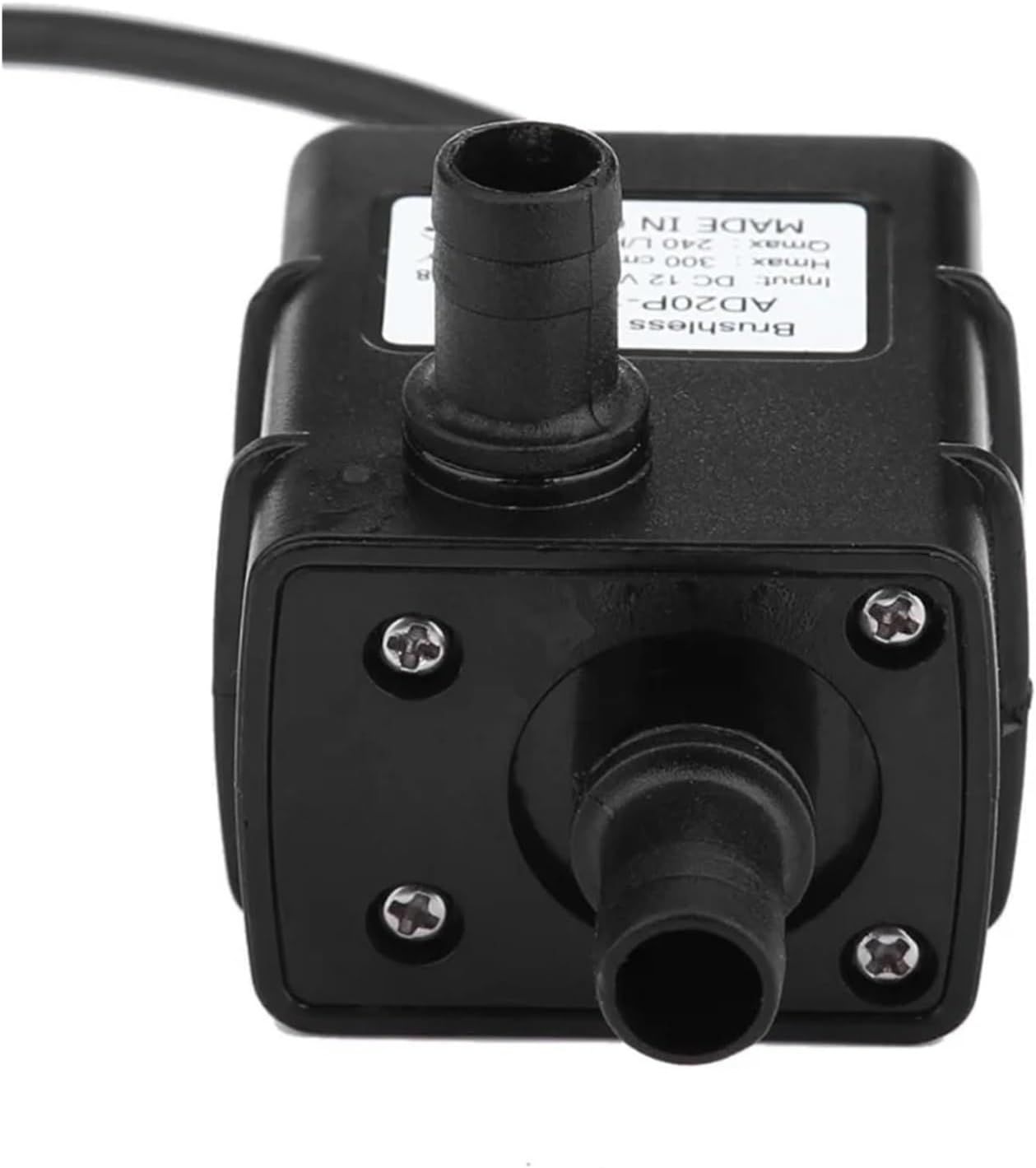 Waterproof Mini Water Pump Power 12V 5W 240L/H Brushless DC Micro Pump Membrane, Automatic Submersible Fountain Aquarium Pump