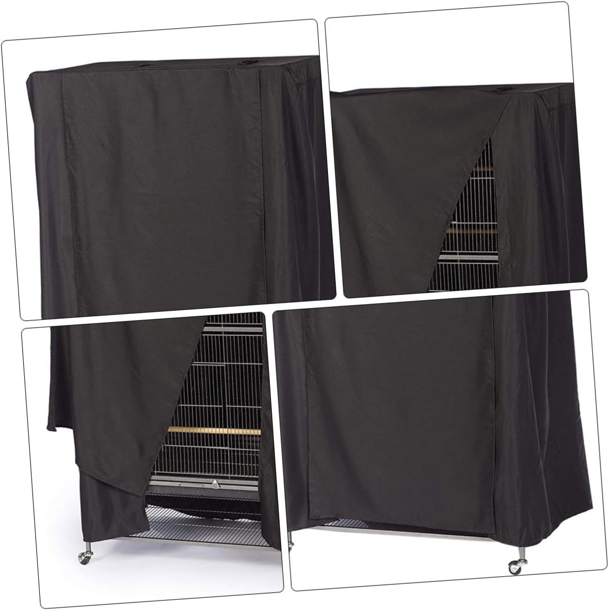 1pc Birdcage Cover for Parrots Lightweight Mesh Indoor Use and Air Circulation Black