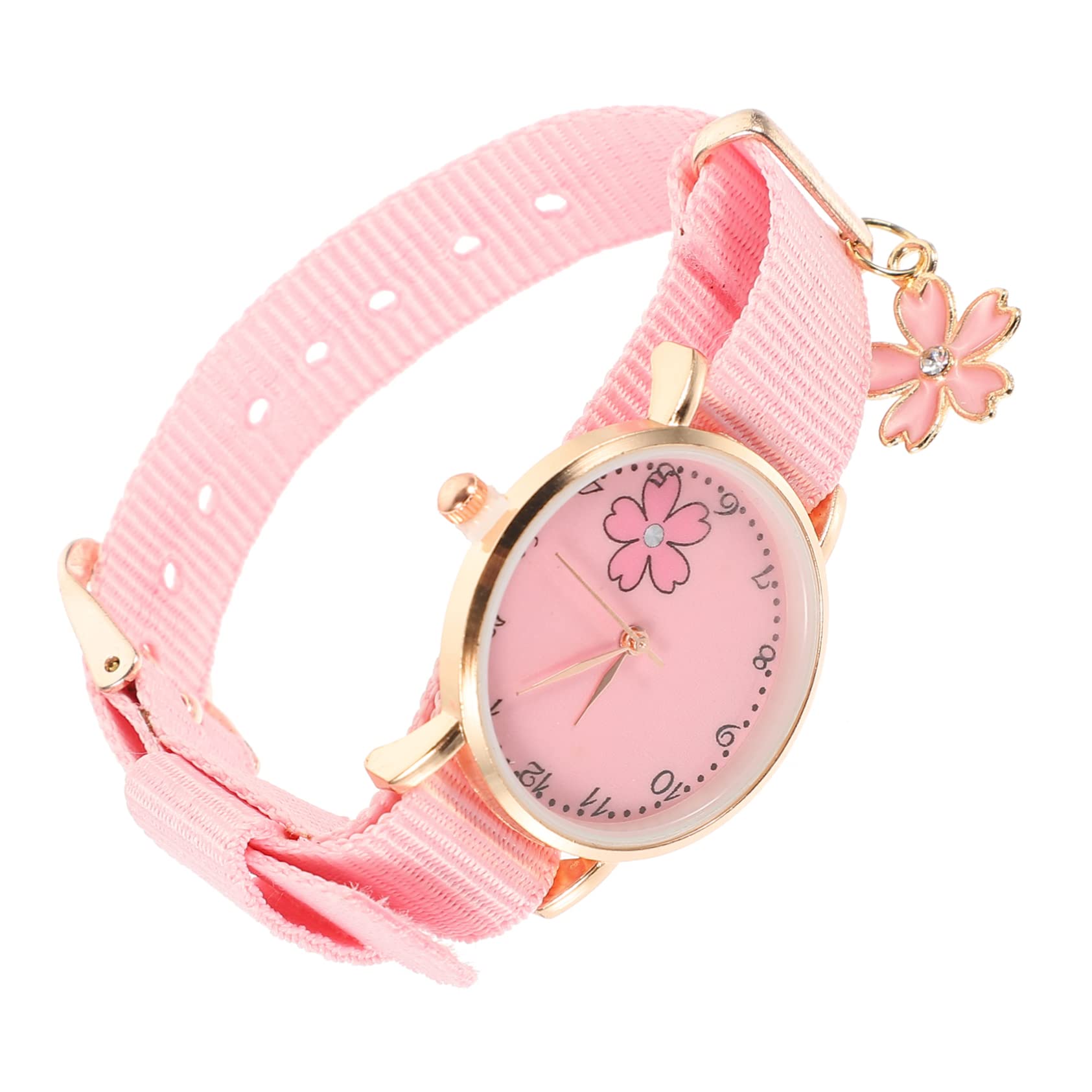 Mikikit Ladies Watches Canvas Watch Little Daisy Female Student Alloy Lovers Pink Girl