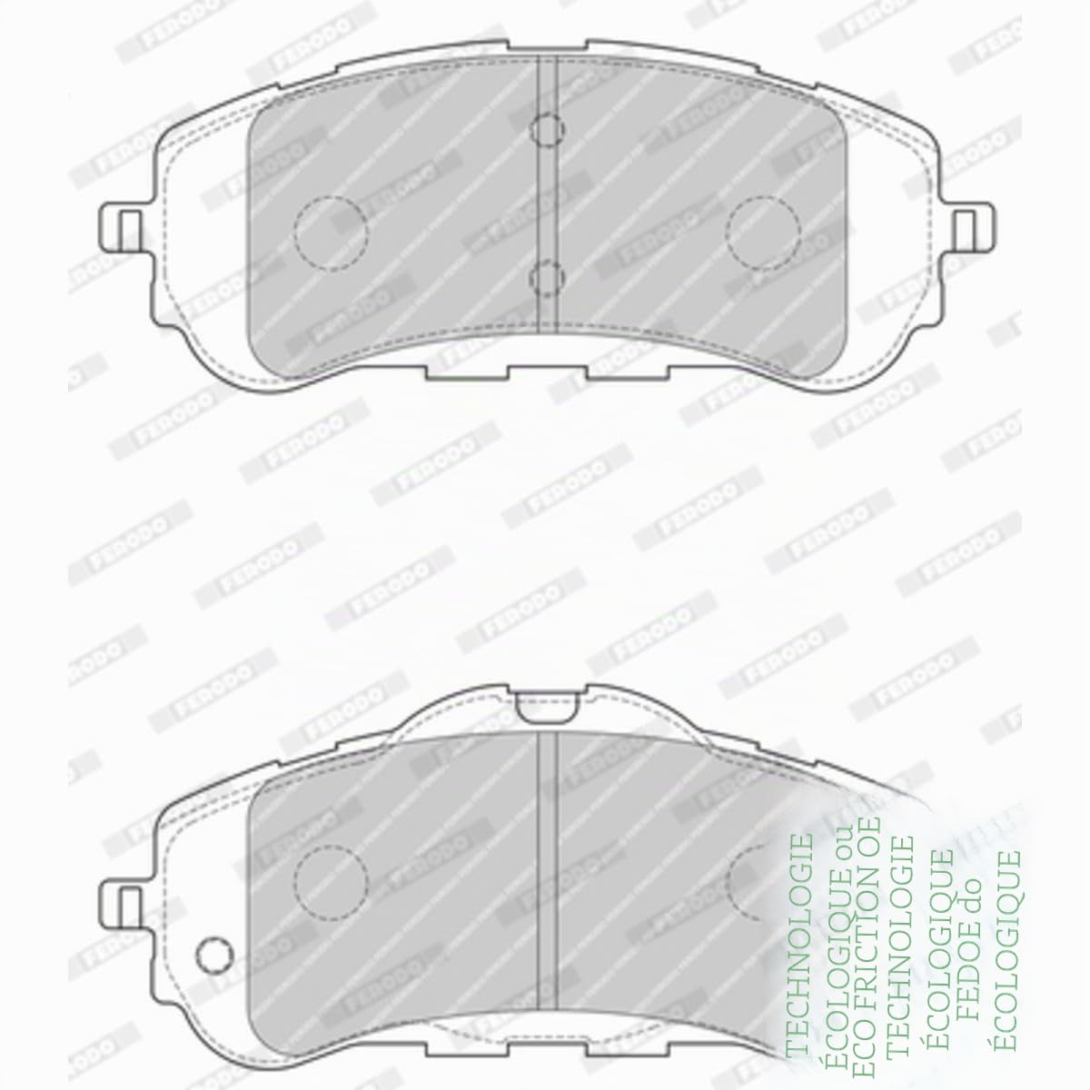 FERODO Plaquettes de freins Avant non préparé pour l'indicateur d'usure avec accessoires FDB4764 Compatible avec PEUGEOT 308 II 3/5 portes LB, LP, LW, LH, L3 308 II SW LC, LJ, LR, LX, L4, CITROËN