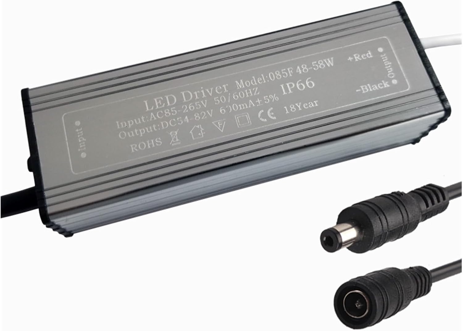 Integrated Ceiling LED Constant Current Power Driver Flat Panel lamp Ballast Ceiling lamp Driver Full Ballast Waterproof(6 8W300mA Male Connector)