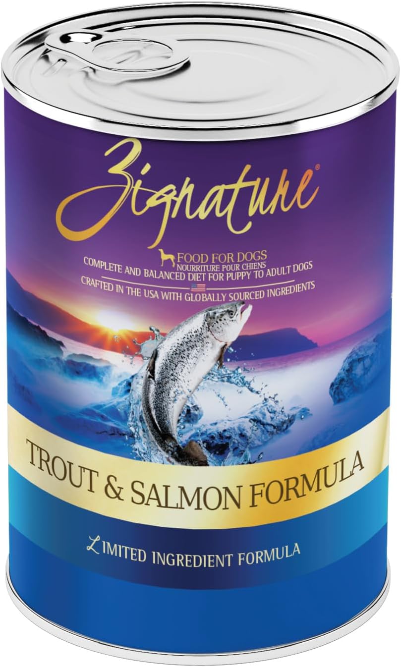 Trout & Salmon Formula Wet Dog Food 13oz, case of 12
