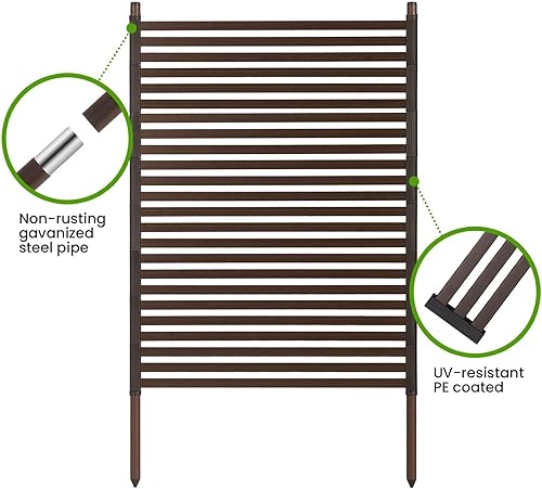 Miniatura 5 de Lalahoni Pantalla de privacidad para exteriores, 3 pies de ancho x 4 pies de alto, paneles de valla de privacidad de metal para exteriores, patio