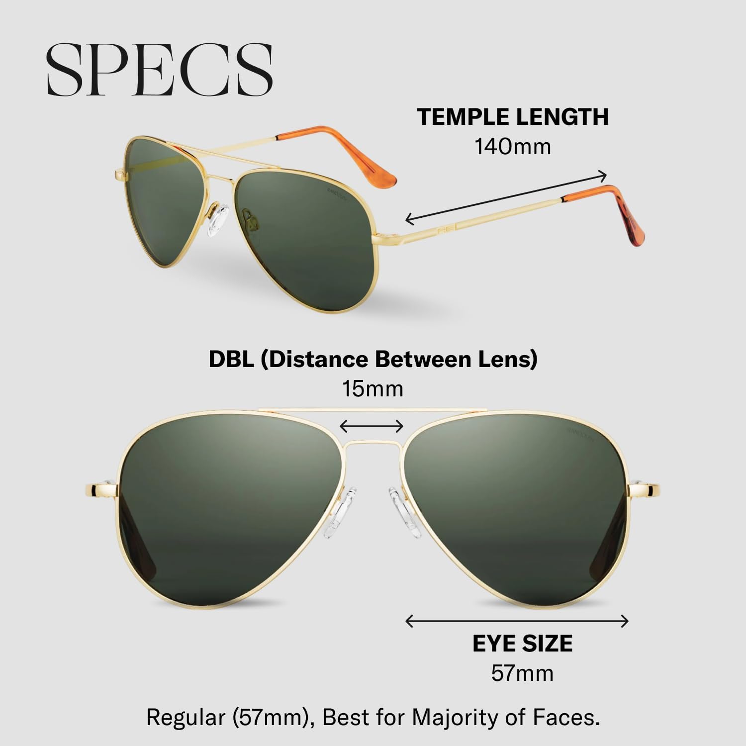 Randolph Eyewear Concorde Aviator Sunglasses for Men and Women – Non-Polarized & Polarized Aviator Sunglasses Made to Last