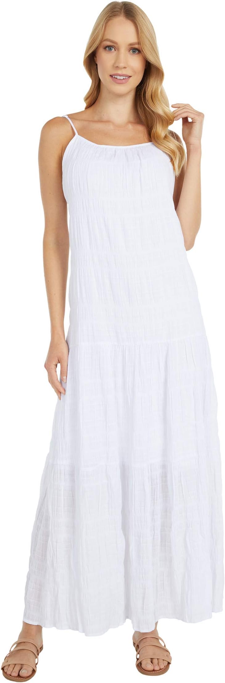 BB DAKOTAWomen's Roman Holiday Puckered Cotton Voile Tent Dress