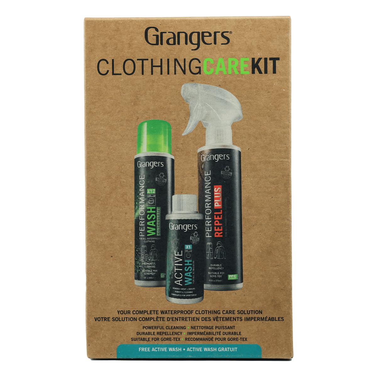 Clothing Care Kit | Cleans, Refreshes and Reproofs All Outdoor and Sports Clothing | bluesign approved | PFC-Free | 100% recycled bottles