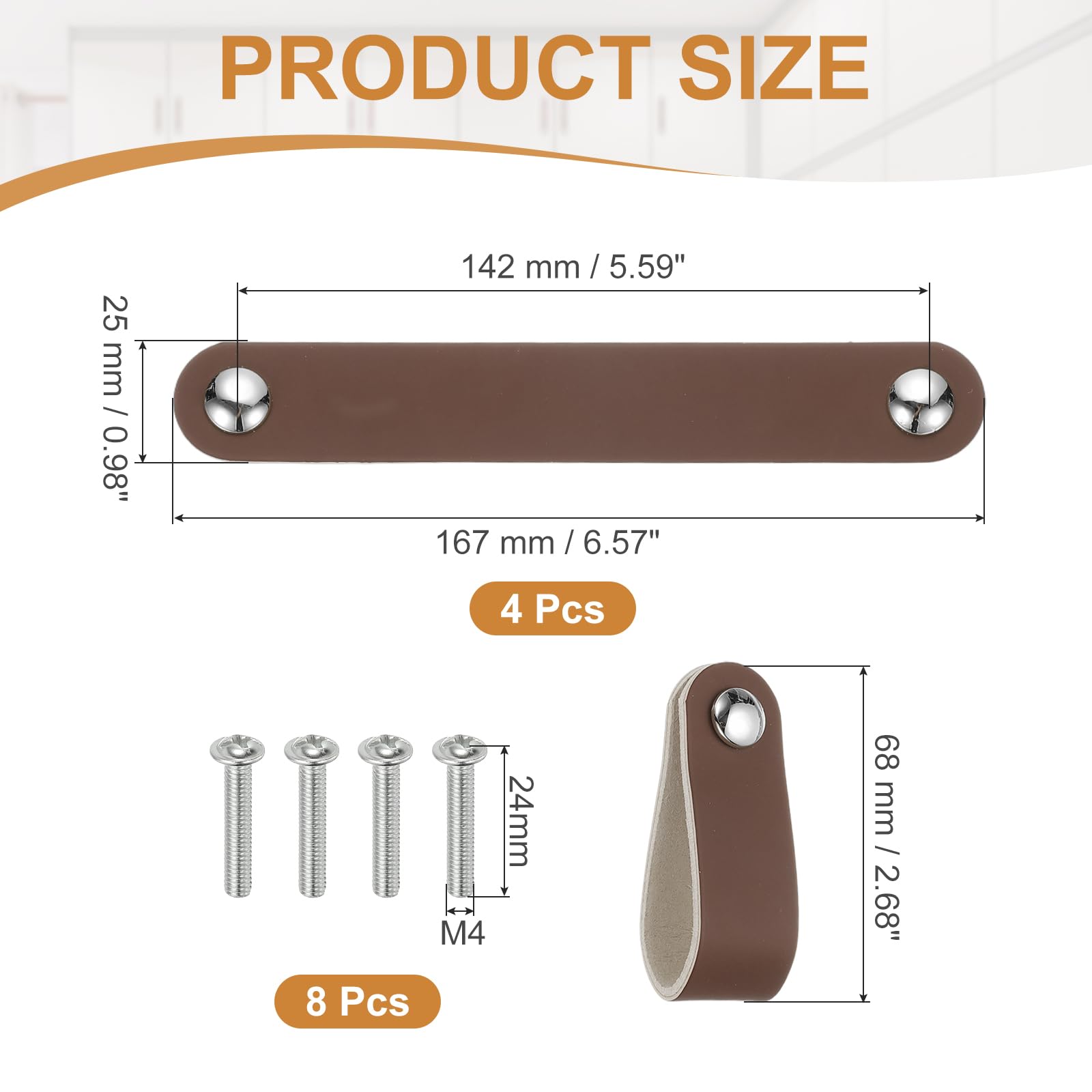 PATIKIL Leather Drawer Pulls - Image 2