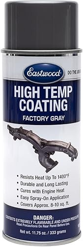 Eastwood Aerosol de recubrimiento de manifiesto de escape gris de fábrica resistente a altas temperaturas, 11.75 onzas  1 paquete