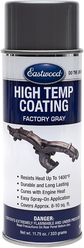Revestimento Aerosol Eastwood Cinza para Coletor de Escape, Resistente a Alta Temperatura – 348 mL