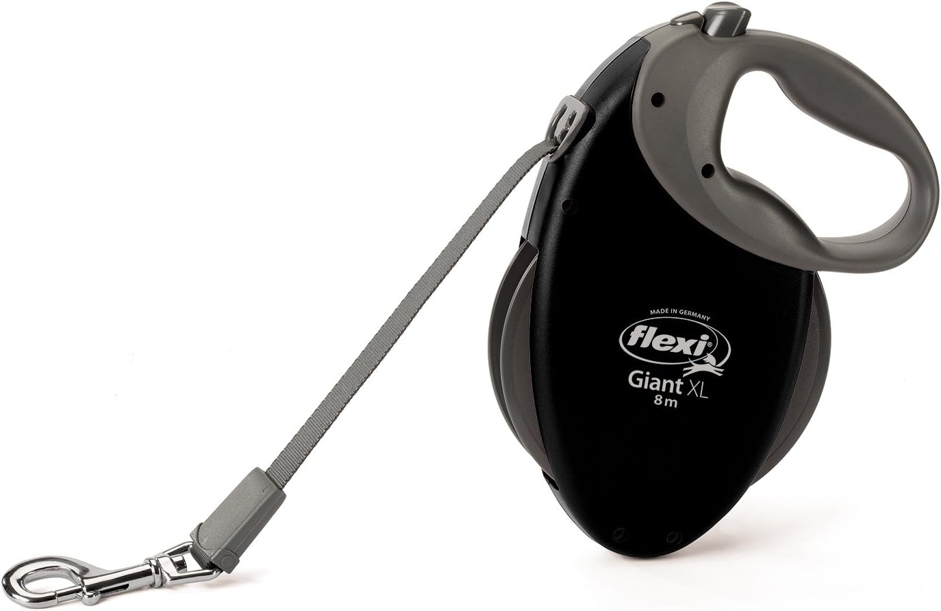Flexi Giant Neon Tape Black Extra Large Retractable Dog Leash/Lead for Dogs up to 75kgs/165lbs