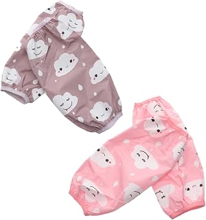KICHOUSE 2pares Mangas Para Brazo Hidrófugas y Resistentes Al Aceite Protectores Elásticos De Nylon Para Mujer Uso Laboral y Cocina Colores Surtidos