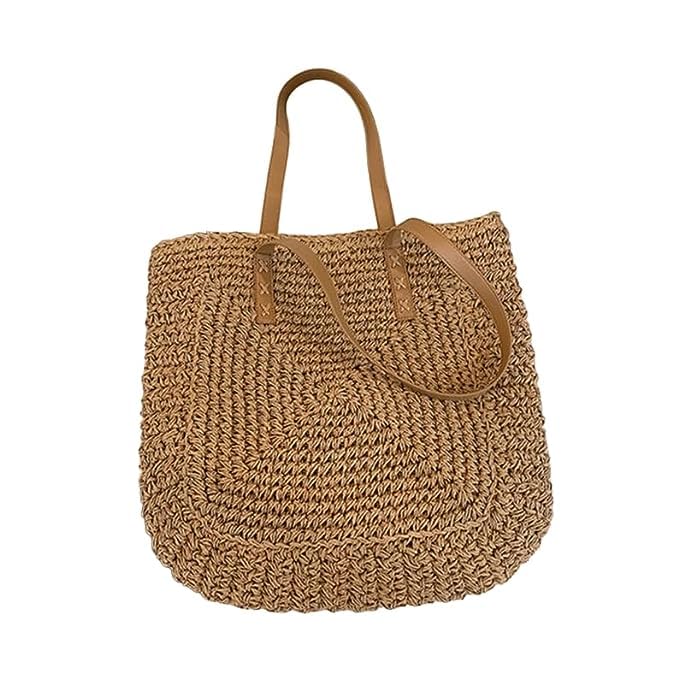 I.F.H Straw bag | summer bag | straw beach bag | shoulder bag beach bag vacation bag handmade bag woven bag cute tote bag straw tote for women (B0CGD6DQBY) Amazon Price History, Amazon Price Tracker