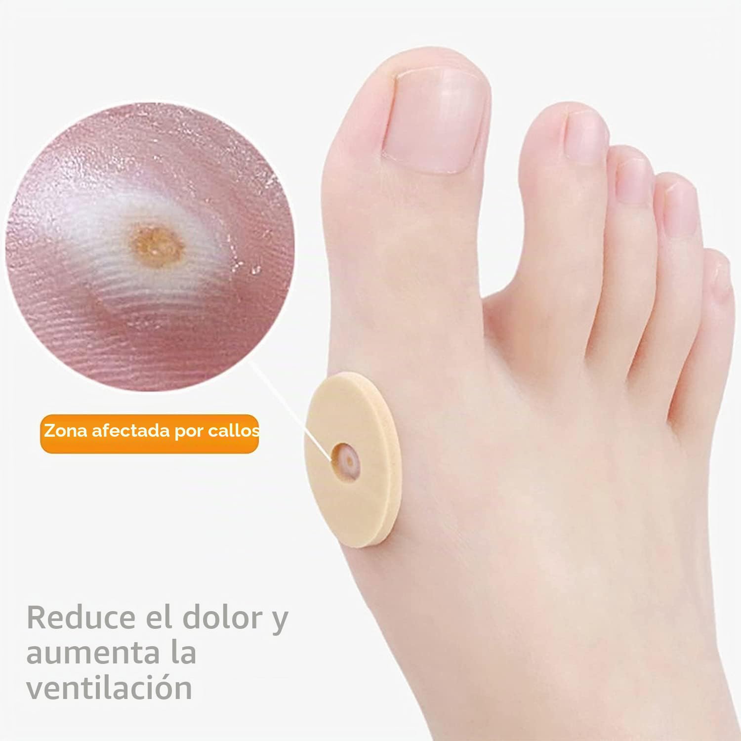 Cojines de Maíz,90 PCS Yeso de Maíz Almohadillas de Maíz Autoadhesivas Pegatina para Zapatos Almohadillas de Callo de Espuma de Látex Suave Antifricción Reducen el Dolor de Pies y Talón