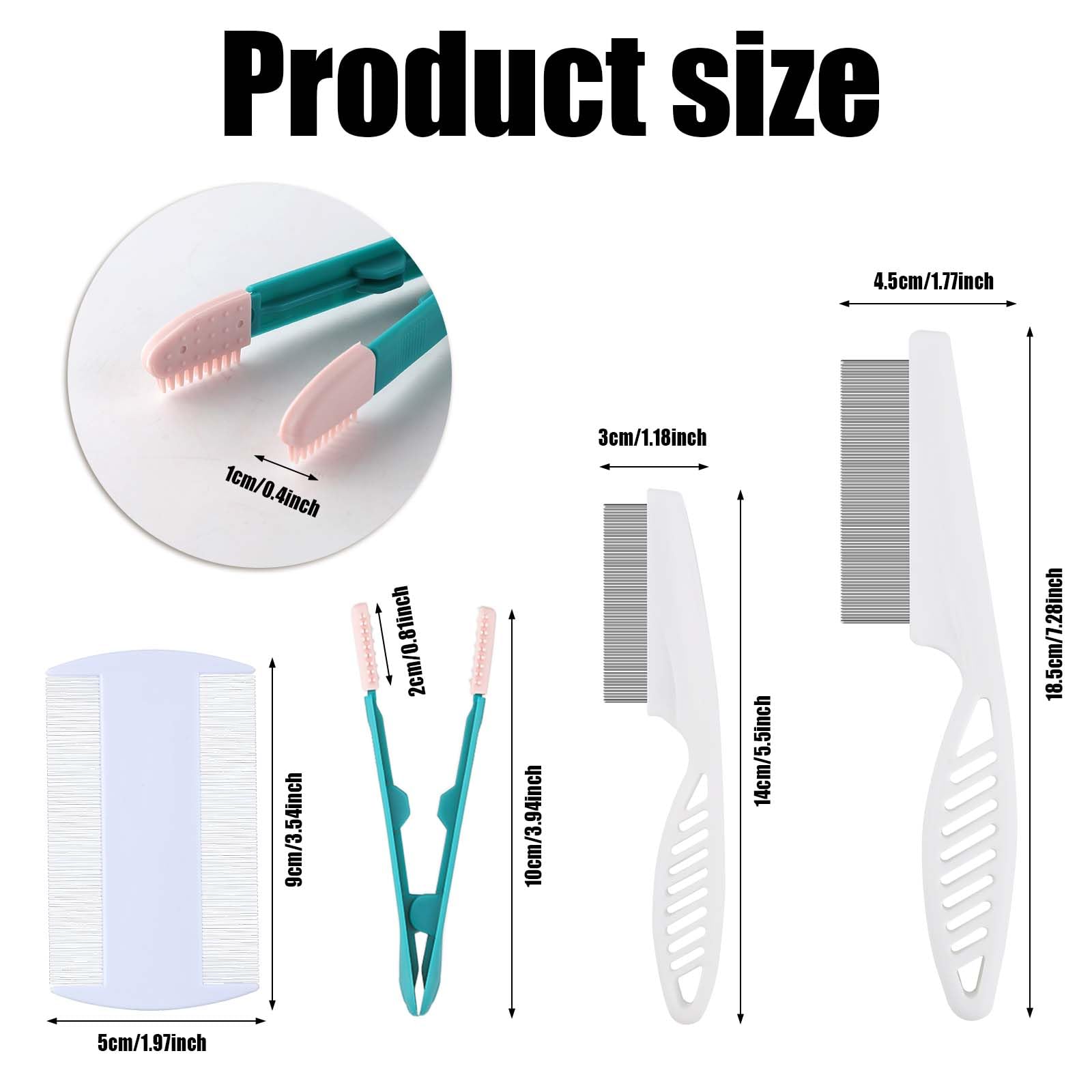 4pcs Brosse de Toilettage pour Animaux de Compagnie, Peigne à Puces pour Chat Peigne à Puces Chien Multifonctionnel Peigne à Puces pour Chiens Peigne à Cheveux pour Animaux de Compagnie