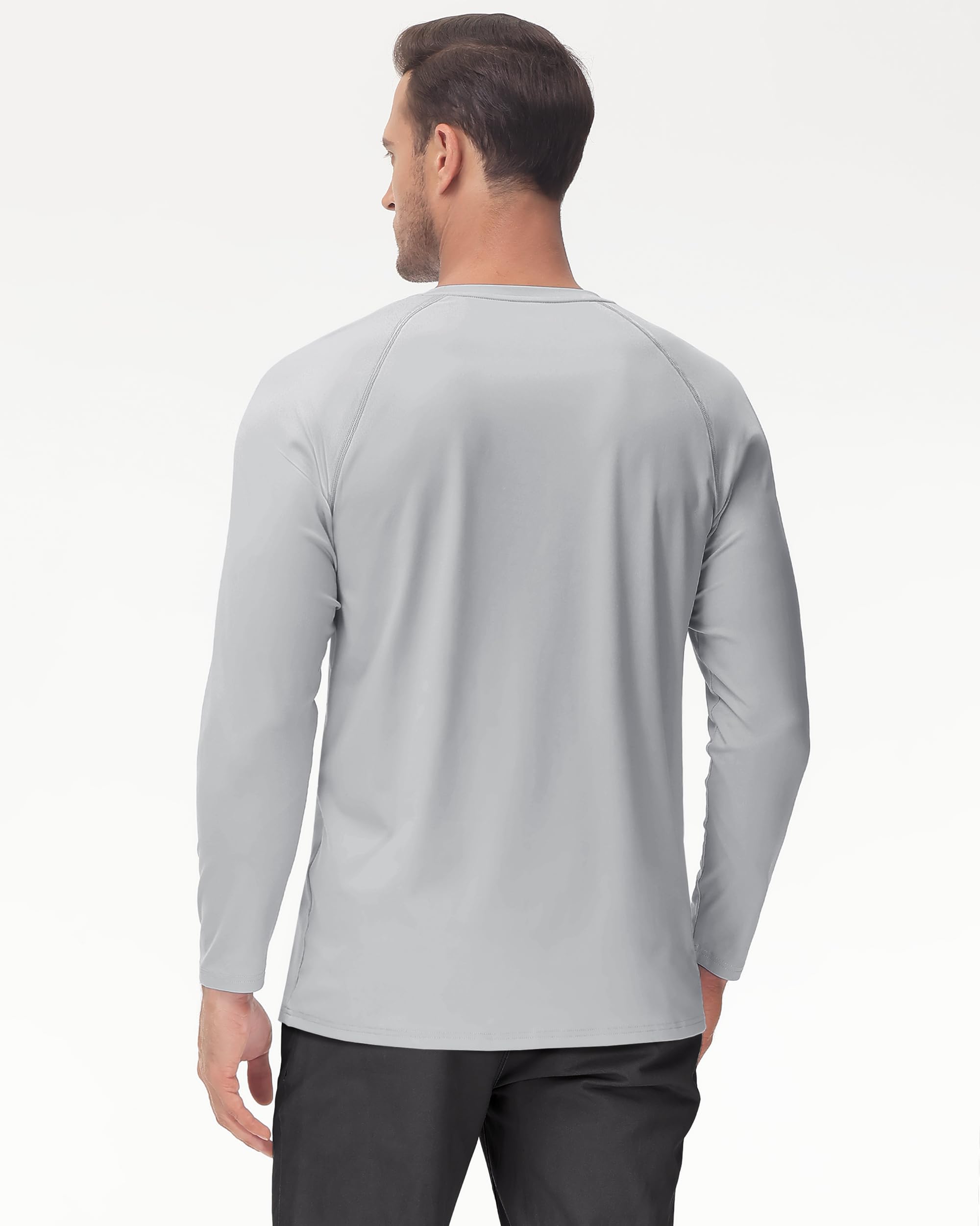 Boladeci Boladeci Men's Rash Guard UPF 50+ Sun Protection Clothing Long Sleeve T-Shirts for Men Quick Dry SPF UV Swim Tees Shirts in use