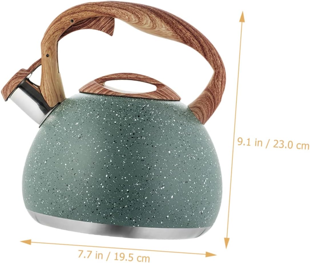 Kettle Camping Tea Kettle Metal Coffee Pot Stainless Steel Kettle Stovetop Water Kettle Double Walled Insulated Teapot Stainless Steel Teapot with Infuser Boiling Water Pot Wooden Teapots (As Shown )