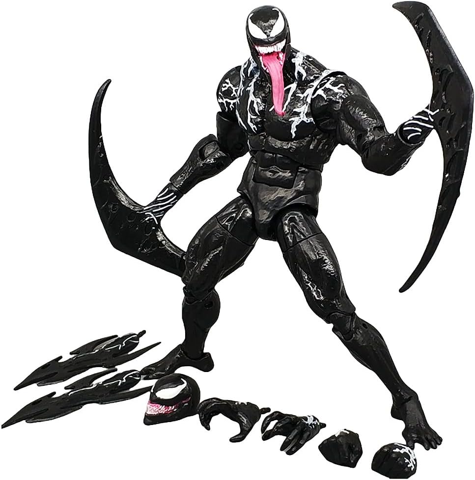 Bemmer 6 inch Height Anime Action Figures Toys, Multiple Replaceable Accessories, Vivid and Realistic ,Jointed Action Figure , Desktop Decoration Ornaments Gifts for Fans (7 inch Black)