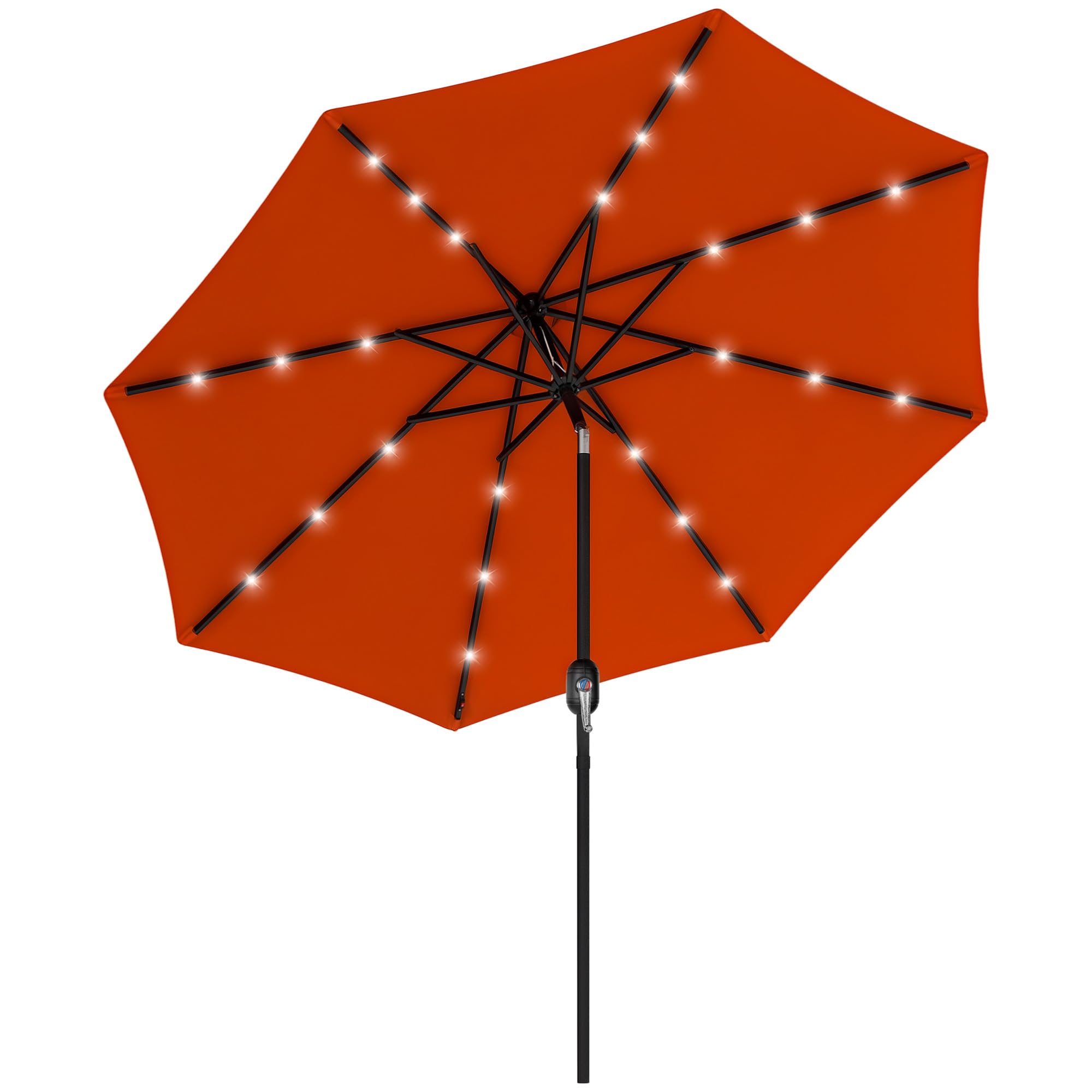 Outsunny 24 Led Solar Powered Parasol Umbrella Garden Tilt Outdoor String Light from B&Q