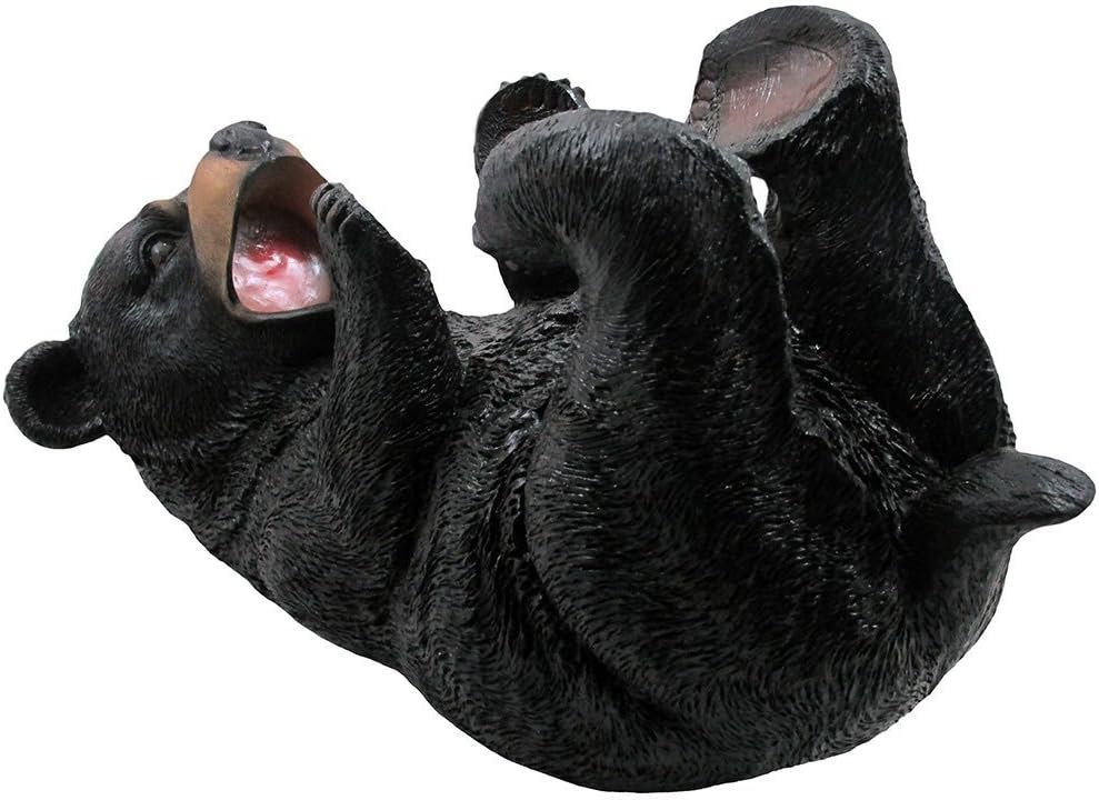 Drinking Black Bear Wine Bottle Holder in Rustic Animal Sculpture & Statue Wine Stands, Cabin and Lodge Decorative Wine Racks & Gifts