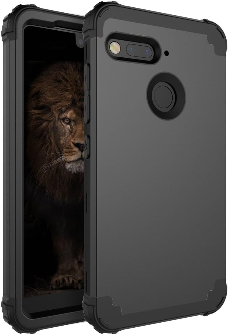 Miubox Essential Phone PH-1 Case,Three Layer Bumper Heavy Duty Anti-Scratch Non-Fingerprint Comfortable Holding Protective Case for Grils Men Women Essential Phone PH-1(2017),Black