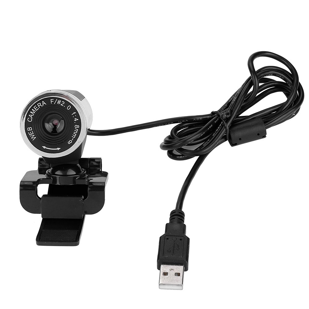 GLITZFAS USB 2.0 Desktop PC, Video Conference HD Web Camera with Microphone for Computer Laptop LED Light (Black)