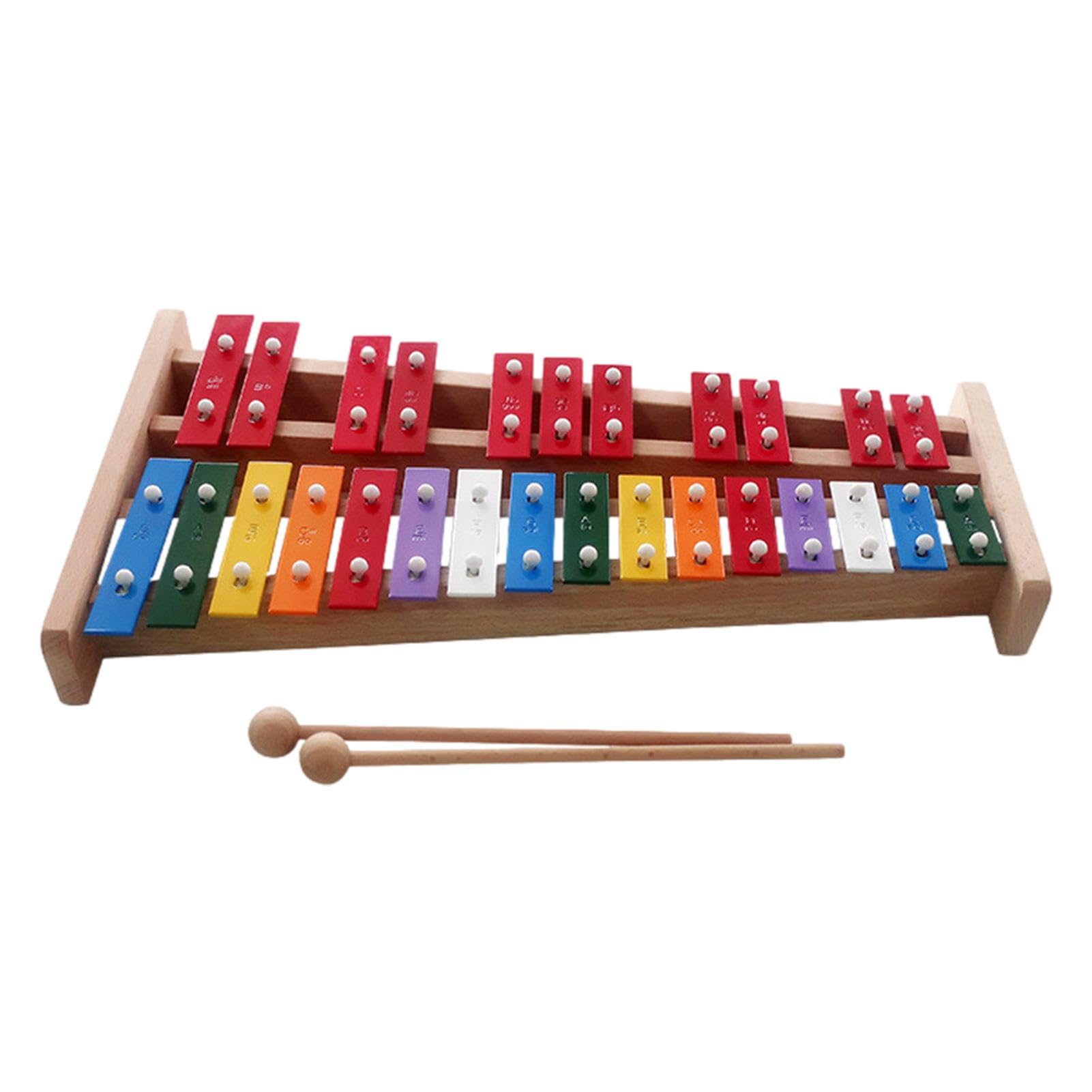 Xylophon für Kinder, Xylophon aus Holz - Professionelles Glockenspiel | Pädagogisches Xylophon für Kleinkinder 27 Noten, Xylophon für Kleinkinder, tragbares Glockenspiel Instrument für Kinder und n