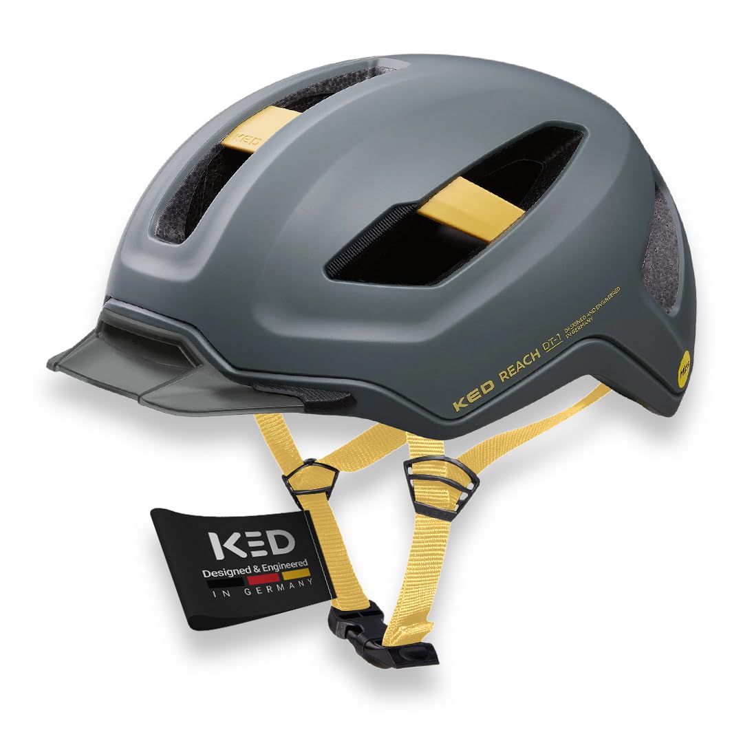 KED Reach DT1 Fahrradhelm – MIPS Schutz, K-Fit 3D Anpassung, Abnehmbares Visier, Rib Cage Belüftung, Individuell Einstellbar, Brillenhalter